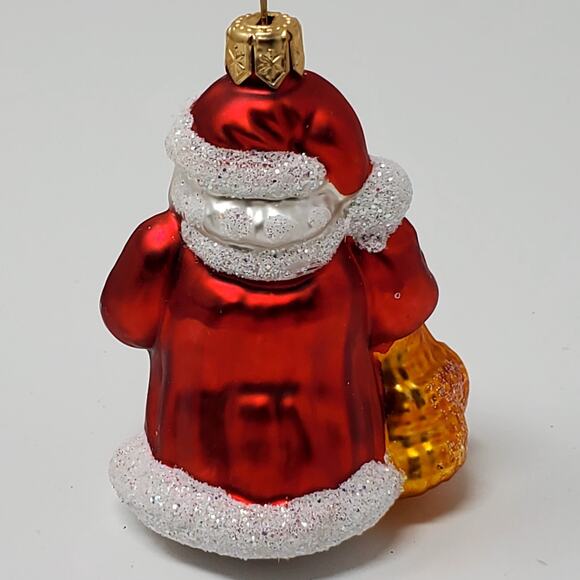 Vintage Mercury Glass Christmas Silver Face Santa 2.5" New Condition - Picture 5 of 5